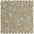 Porcelanosa Gravity Aluminium Hexagon Gold Mosaic 30.4 x 30.7cm