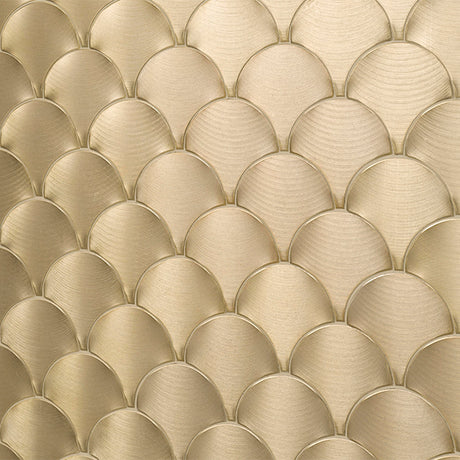 Porcelanosa Gravity Aluminium Shell Gold Mosaics