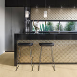 Porcelanosa Gravity Aluminium Shell Gold Mosaics