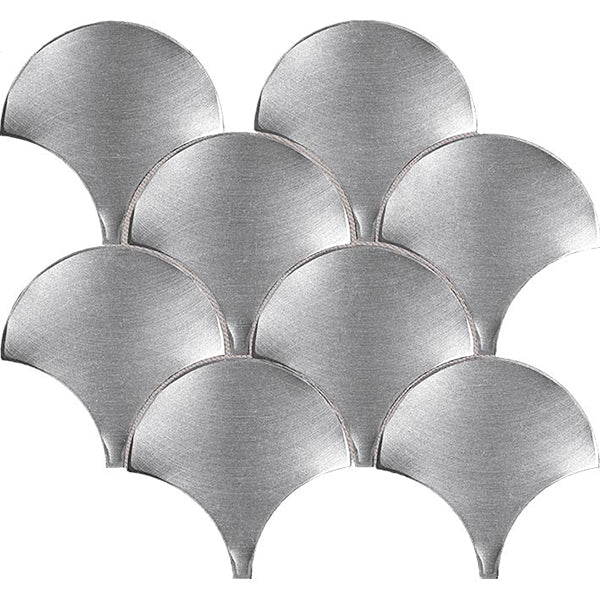 Porcelanosa Gravity Aluminium Shell Metal Mosaic 24.4 x 26.4cm