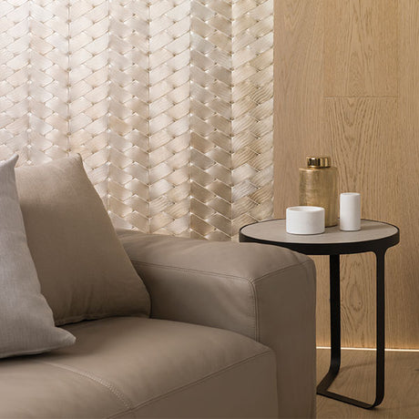 Porcelanosa Gravity Aluminium Trace Gold Mosaics