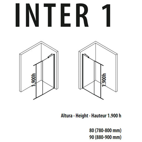 Porcelanosa Inter 1 Walk-In Shower Enclosure
