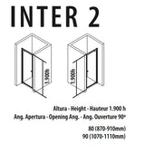 Porcelanosa Inter 2 Hinged Shower Door