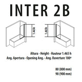 Porcelanosa Inter 2B Hinged Shower Screen
