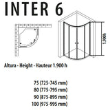 Porcelanosa Inter 6 Sliding Shower Door