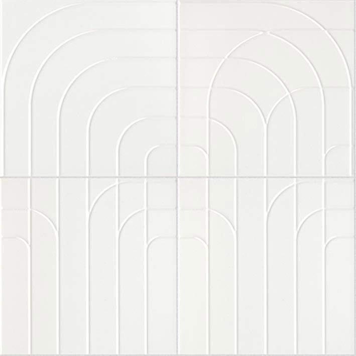 Porcelanosa Metropolitan Deco Snow Tile 20 x 20 cm