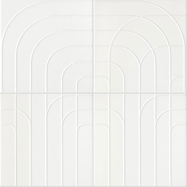 Porcelanosa Metropolitan Deco Snow Tile 20 x 20 cm