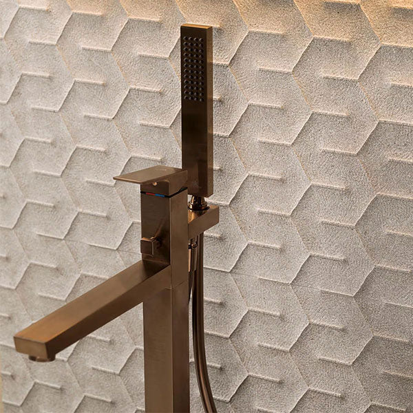 Porcelanosa Neo Saddle Tiles (Topo colour)