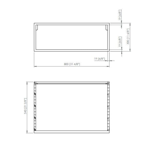 Porcelanosa Ras Drawer Unit 80cm