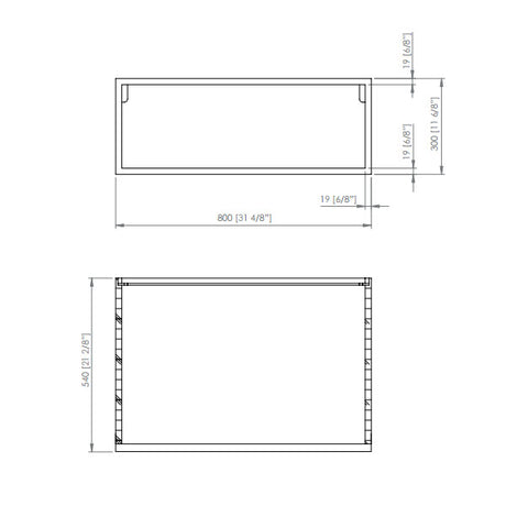 Porcelanosa Ras Drawer Unit 80cm
