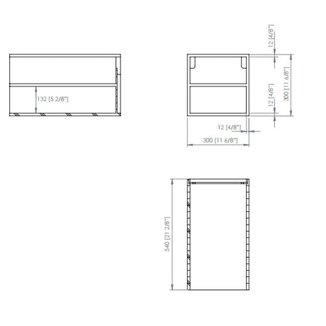 Porcelanosa Ras Shelf Unit 30cm