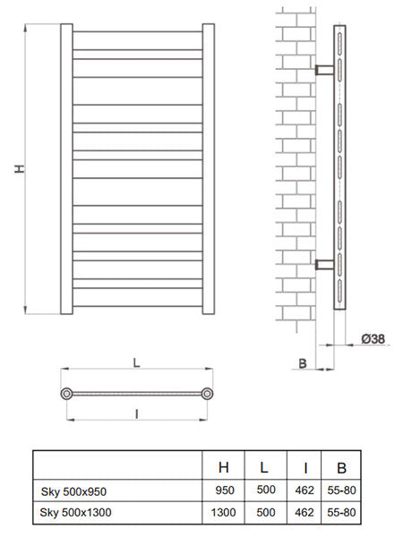 Porcelanosa Sky Radiators