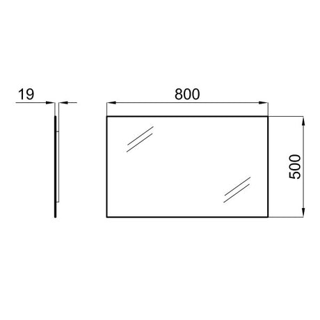 Porcelanosa Smart Line Mirror 80 x 50cm