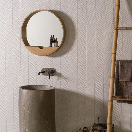 Porcelanosa Spiga Coral Tile (Acero colour pictured)