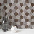 Porcelanosa World Hexagon Tex Brown Mosaic Tiles