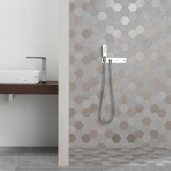 Porcelanosa World Hexagon Texture Grey Mosaics
