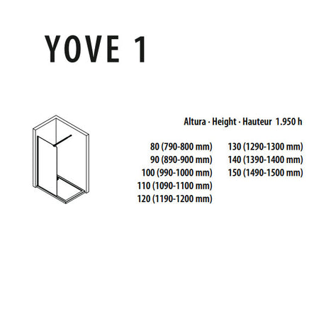 Porcelanosa Yove 1 Walk-In Shower Enclosure Panel