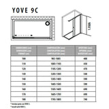 Porcelanosa Yove 9C Sliding Shower Door