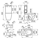Porcelanosa Arquitect Close Coupled Pan