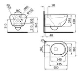Porcelanosa Arquitect Wall Hung Pan