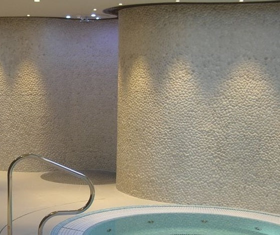Porcelanosa Paradise Baia Stone Blanco setting