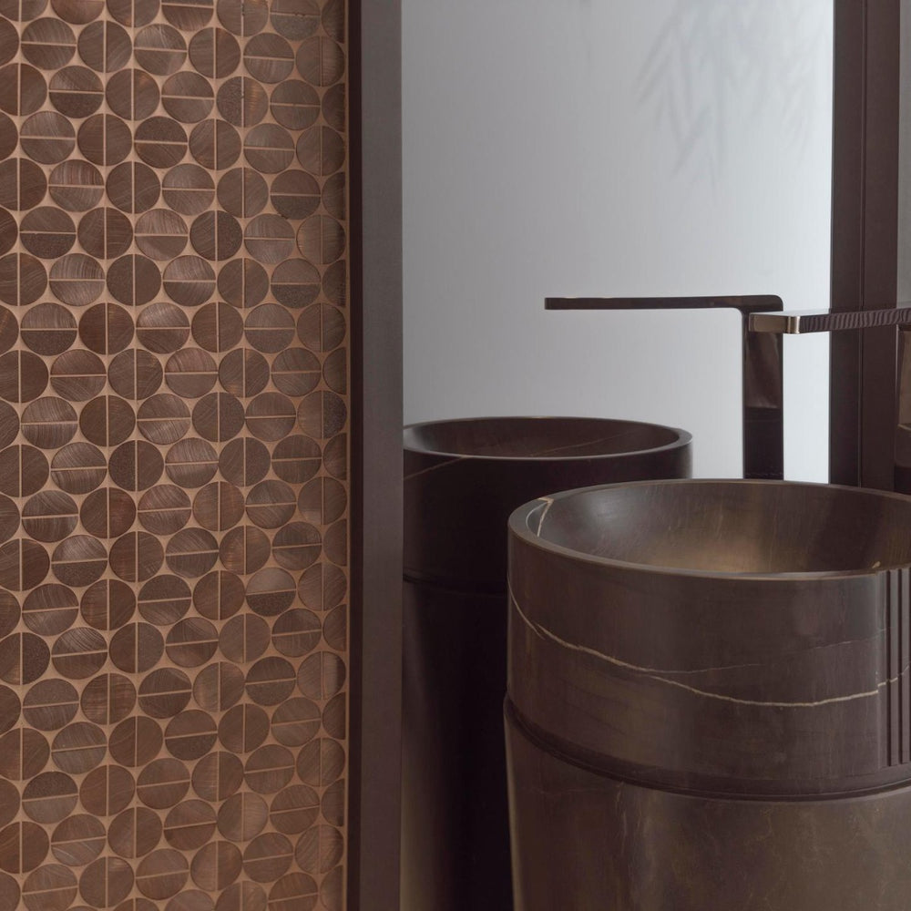 Porcelanosa Sphere Copper Mosaics