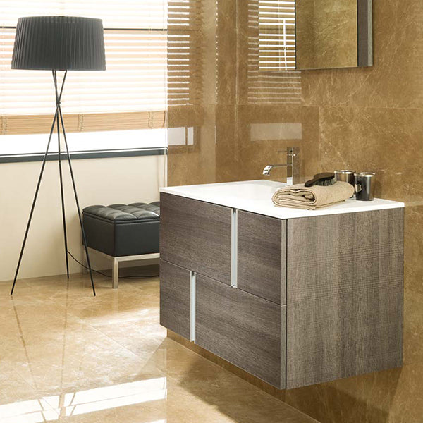 Porcelanosa Travat Camel Wall Mounted Wash Basin Unit 80cm – Tiles and ...