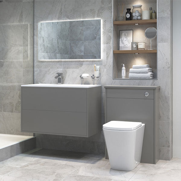 Portobello Rimless Back To Wall WC (& furniture from Apollo)