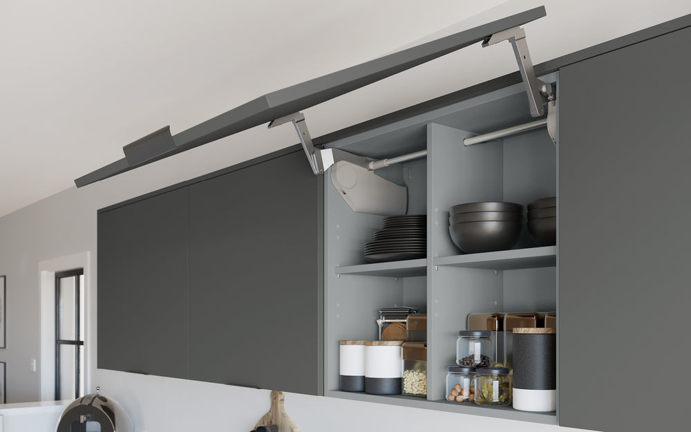 SAPORE Pewter - Up & Over Wall Cabinet