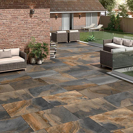Slate Impero Multi Rectified Outdoor Tiles 60 x 90cm