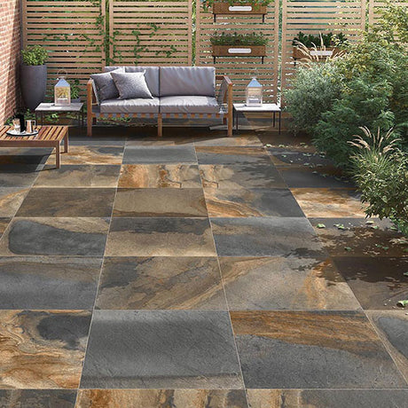 Slate Impero Multi Rectified Outdoor Tiles 60 x 90cm