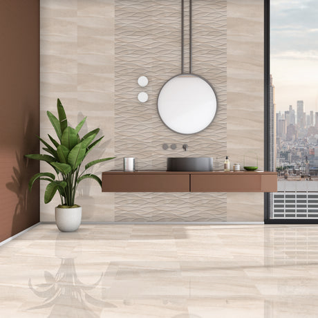 Solis Beige Decor Gloss Wall Tiles