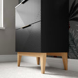 Tabo Bergamo Matt Graphite Grey Floor Standing 2 Drawer Basin Unit & Basin 815mm