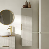 Tabo Bergamo Matt Oak Wall Hung Tall Unit 350mm