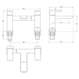 Tabo Corrado Brushed Bronze Bath Filler Tap