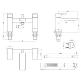 Tabo Corrado Brushed Bronze Bath Shower Mixer Tap