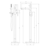 Tabo Corrado Brushed Bronze Floor Standing Bath Shower Mixer Tap