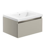 Tabo Delfina Matt Latte Wall Hung 1 Drawer Basin Unit & Basin 615mm