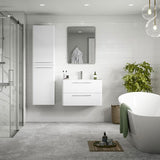 Tabo Florence White Gloss Wall Hung 2 Drawer Basin Unit & Basin 810mm (daytime)