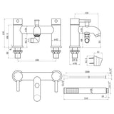 Tabo Hero Brushed Bronze Bath Shower Mixer Tap