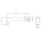 Tabo Hero Brushed Bronze Wall Mounted Basin Mixer Tap