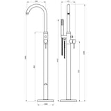 Tabo Hero Chrome Floor Standing Bath Shower Mixer Tap