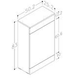 Tabo Modena Anthracite Gloss Floor Standing WC Unit 500mm