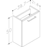 Tabo Modena Grey Gloss Wall Hung 1 Door Basin Unit & Basin 410mm