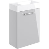 Tabo Modena Grey Gloss Wall Hung 1 Door Basin Unit & Basin 410mm