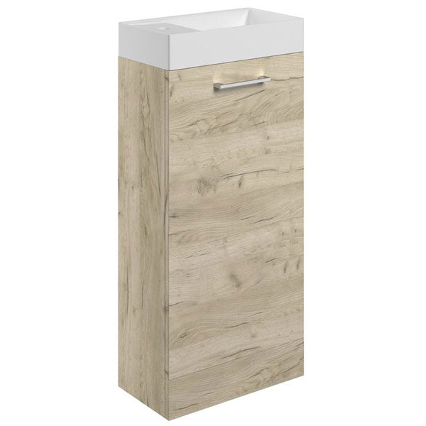 Tabo Modena Oak Floor Standing 1 Door Basin Unit & Basin 410mm – Tiles ...