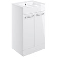 Tabo Modena White Gloss Floor Standing 2 Door Basin Unit & Basin 510mm