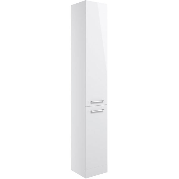 Tabo Modena White Gloss Floor Standing 2 Door Tall Unit 350mm