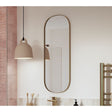 Tabo Moon Brushed Bronze Obround Mirror 800 x 400mm