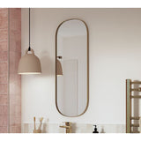 Tabo Moon Brushed Bronze Obround Mirror 800 x 400mm